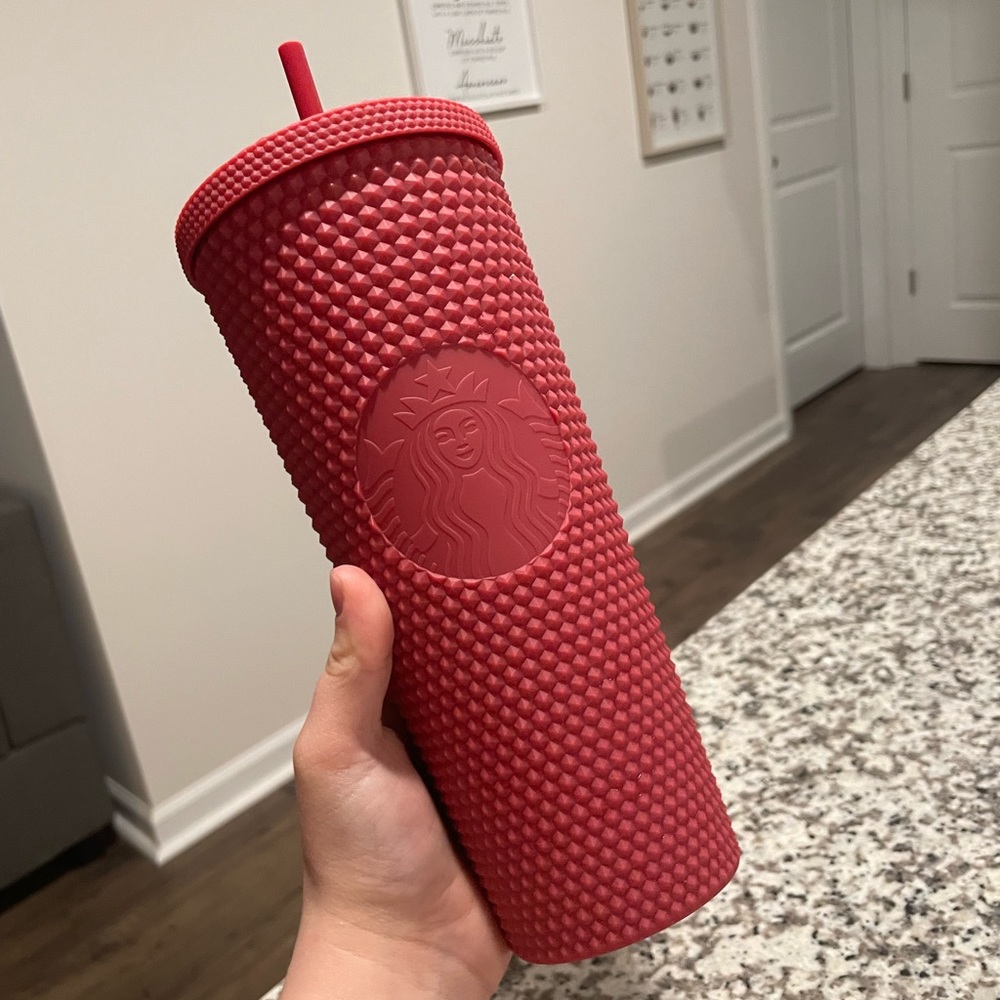 🌶️ Starbucks Matte Red Studded Tumbler 🌶️ - Picture 3 of 3
